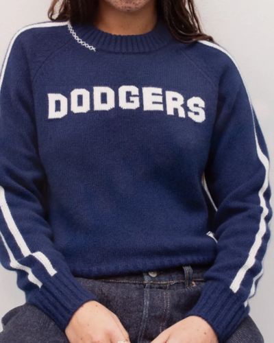 RETRO RAGLAN SWEATER WITH STRIPED SLEEVES