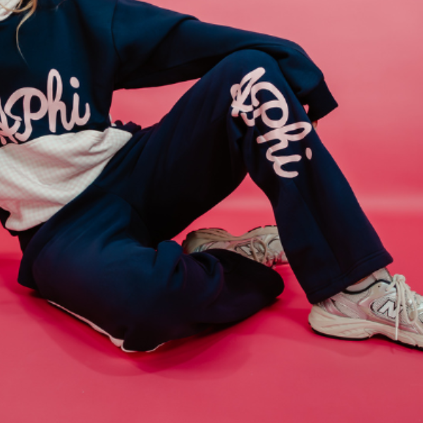WOMEN'S HEAVYWEIGHT STRAIGHT LEG PRINTED PANEL SWEATPANT