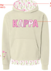 THE DROP CUT FLEECE HOODED SWEATSHIRT WITH PRINTED HOOD & WAISTBAND