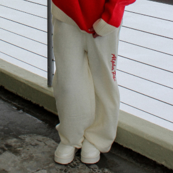 MID-RISE WIDE LEG CHUNKY SWEATER KNIT PANT