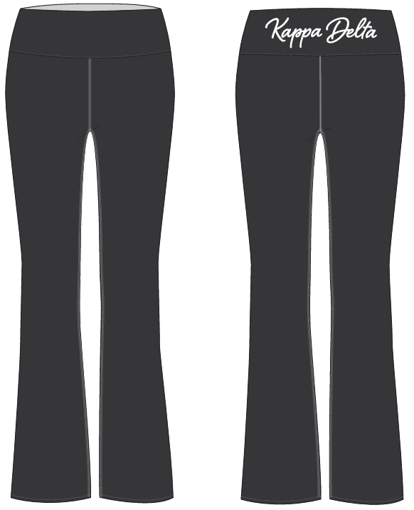 WOMEN'S FOLDOVER WAISTBAND STRETCH KNIT FLARE PANTS