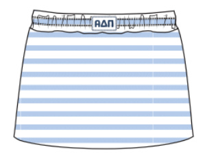 WOMEN'S HEAVYWEIGHT COTTON BASIC MINI SKORT