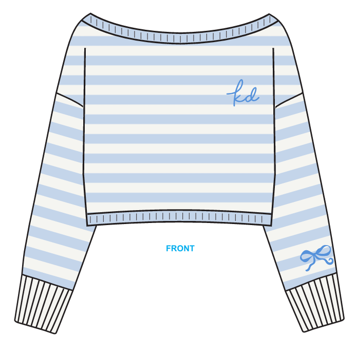 WOMEN'S OFF SHOULDER CROP SWEATER WITH RIB TRIM