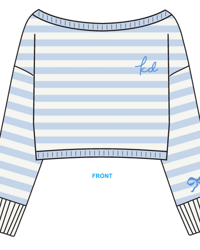 WOMEN'S OFF SHOULDER CROP SWEATER WITH RIB TRIM