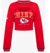 WOMEN'S FLEECE CREWNECK SHRUG SWEATSHIRT