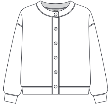 WOMEN'S FRENCH TERRY CLASSIC BUTTON UP CARDIGAN