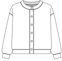 WOMEN'S FRENCH TERRY CLASSIC BUTTON UP CARDIGAN