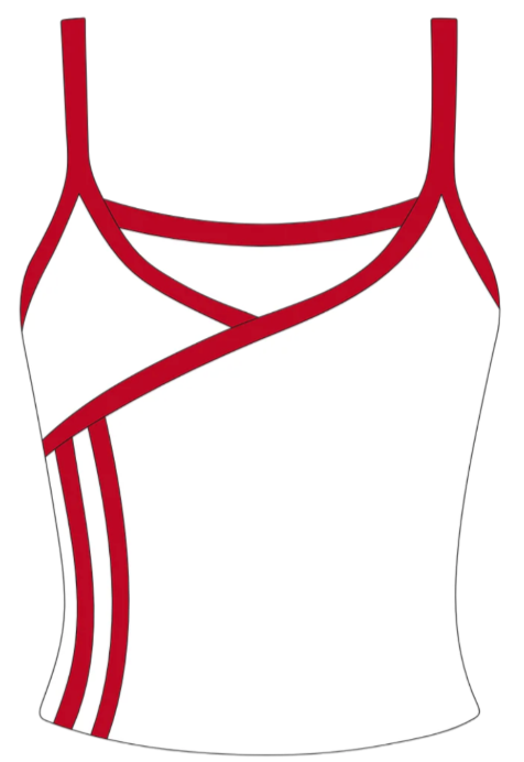 WOMEN'S PLUNGING SURPLICE CROPPED CAMI WITH BINDING STRIPES