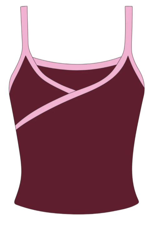 WOMEN'S PLUNGING SURPLICE CROPPED CAMI