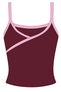 WOMEN'S PLUNGING SURPLICE CROPPED CAMI