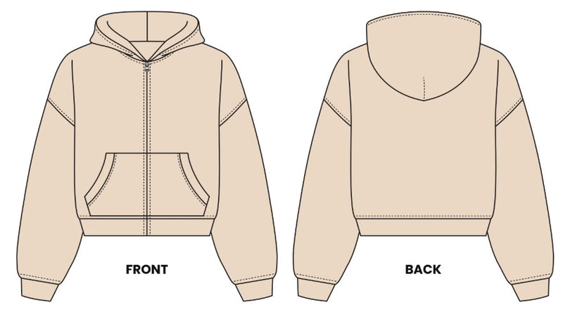 HEAVYWEIGHT FRENCH TERRY OVERSIZED ZIP UP HOODIE