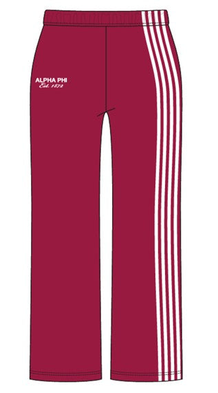 WOMEN'S HEAVYWEIGHT FLEECE STRAIGHT LEG SWEATPANTS WITH FOUR BINDING STRIPES