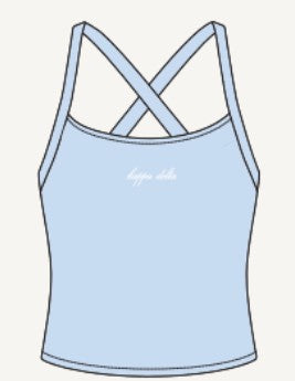 WOMEN'S CROSS BACK CONTRAST ACTIVE TANK