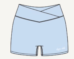 WOMEN'S CROSS WAISTBAND ACTIVE SHORTS