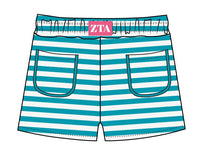 WOMEN'S COTTON SPANDEX JERSEY RETRO POCKET SHORTS