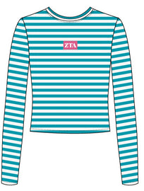 WOMEN'S COTTON SPANDEX JERSEY LONG SLEEVE CROP TEE