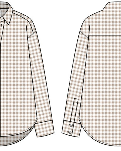 WOMEN'S CLASSIC OVERSIZED GINGHAM BUTTON DOWN SHIRT