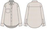 WOMEN'S CLASSIC OVERSIZED GINGHAM BUTTON DOWN SHIRT