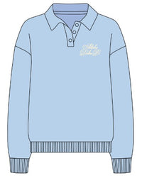 WOMEN'S OVERSIZED RIBBED SWEATER KNIT POLO