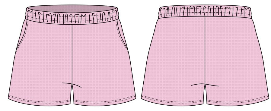 WOMEN'S WAFFLE KNIT CORE SWEATSHORT