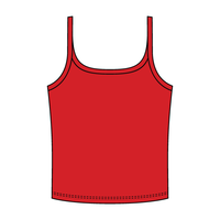 RIB SCOOP NECK TANK WITH SPAGHETTI STRAPS