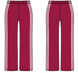WOMEN'S HEAVYWEIGHT FLEECE STRAIGHT LEG SWEATPANTS WITH DOUBLE FOUR BINDING STRIPES