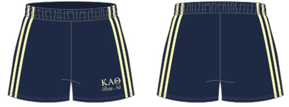 THE DROP CUT FLEECE SWEATSHORT WITH DOUBLE FOUR BINDING STRIPES