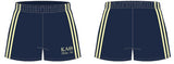THE DROP CUT FLEECE SWEATSHORT WITH DOUBLE FOUR BINDING STRIPES