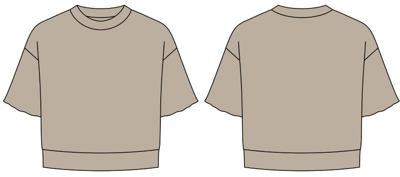 WOMEN'S SHORT SLEEVE FRENCH TERRY CROP TEE