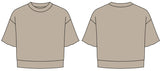 WOMEN'S SHORT SLEEVE FRENCH TERRY CROP TEE