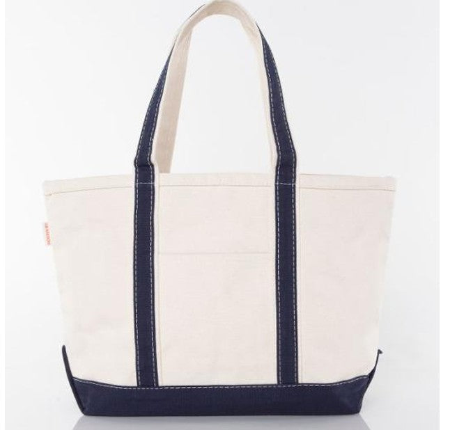 XL CLASSIC CANVAS TOTE BAG WITH POCKETS