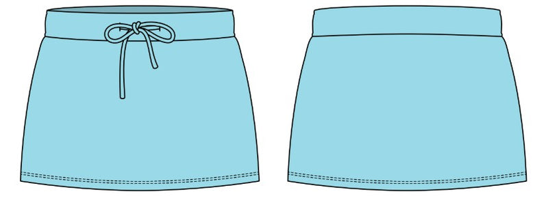 WOMEN'S FRENCH TERRY TIE FRONT MINI SKORT