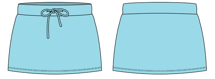 WOMEN'S FRENCH TERRY TIE FRONT MINI SKORT
