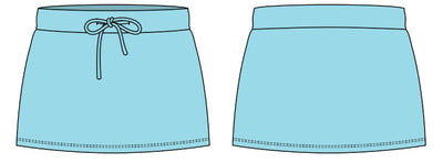 WOMEN'S FRENCH TERRY TIE FRONT MINI SKORT