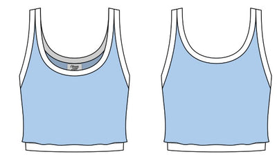 WOMEN'S ACTIVE DOUBLE LAYER CROPPED TANK