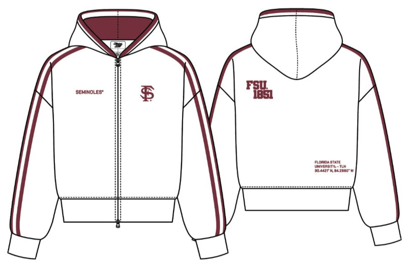 WOMEN'S HEAVYWEIGHT FLEECE DOUBLE ZIP UP SWEATSHIRT WITH BINDING
