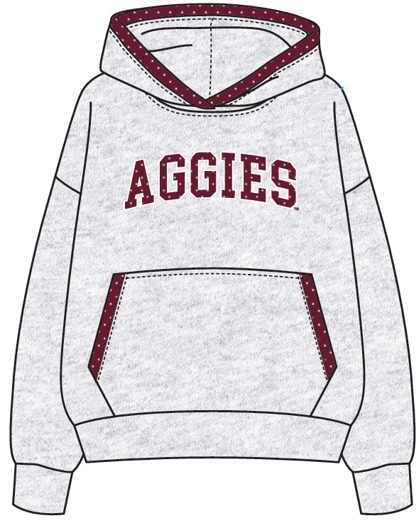 THE DROP CUT FLEECE HOODIE WITH HOOD & POCKET BINDING