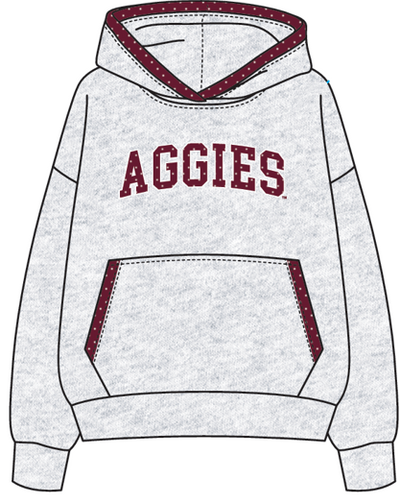 THE DROP CUT FLEECE HOODIE WITH HOOD & POCKET BINDING