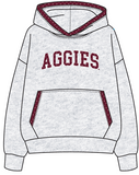THE DROP CUT FLEECE HOODIE WITH HOOD & POCKET BINDING