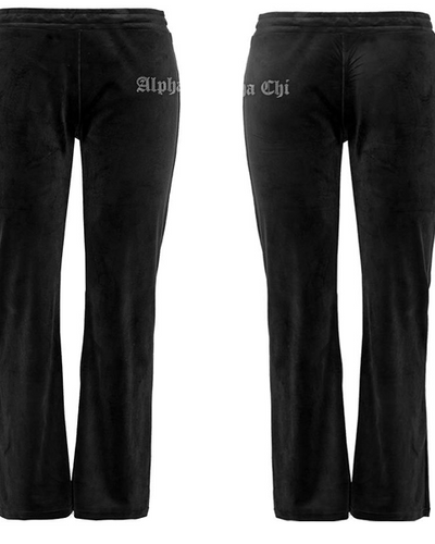 VELOUR PANT WITH RHINESTONES
