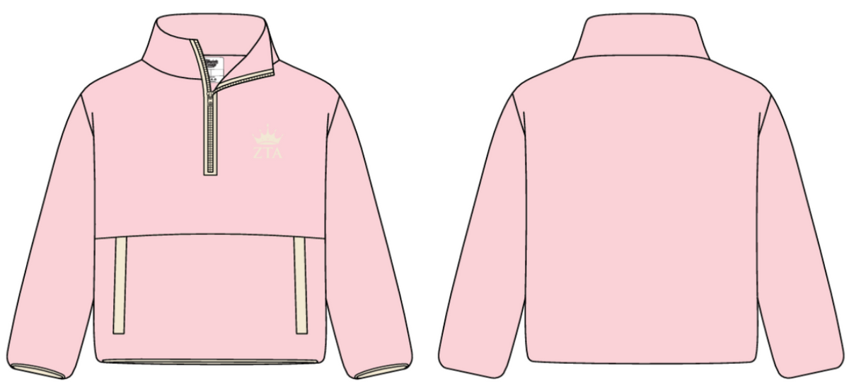 WOMEN'S FAUX SHERPA QUARTER ZIP PULLOVER