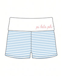 WOMEN'S FOLDOVER WAISTBAND HEAVYWEIGHT FRENCH TERRY SHORTS