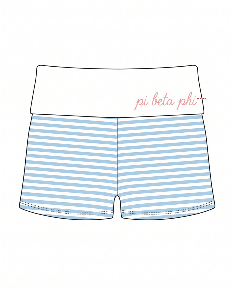 WOMEN'S FOLDOVER WAISTBAND HEAVYWEIGHT FRENCH TERRY SHORTS