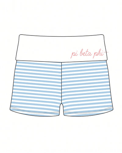 WOMEN'S FOLDOVER WAISTBAND HEAVYWEIGHT FRENCH TERRY SHORTS