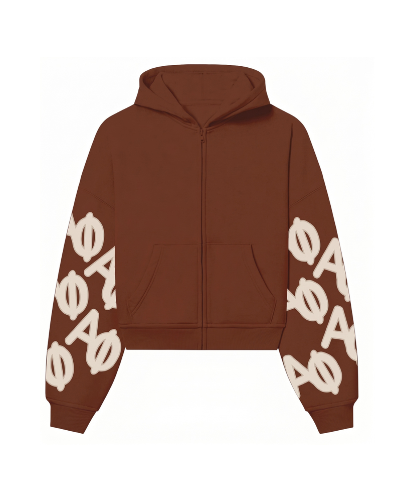 THE DROP CUT FLEECE OVERSIZED ZIP UP HOODIE