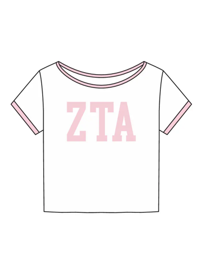 WOMEN'S OFF SHOULDER T-SHIRT WITH CONTRAST TRIM