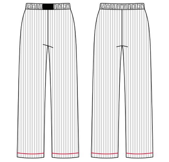 WOMEN'S COTTON STRIPE KNIT PJ PANT WITH PATCH