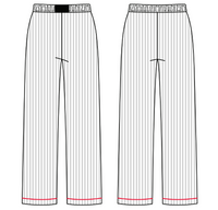 WOMEN'S COTTON STRIPE KNIT PJ PANT WITH PATCH