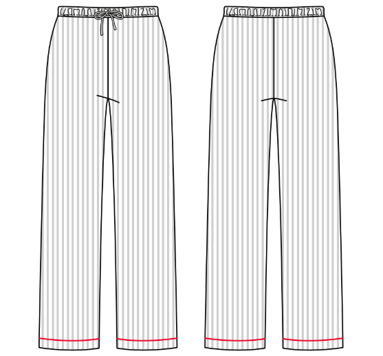 WOMEN'S COTTON JERSEY KNIT PJ PANT WITH PIPING