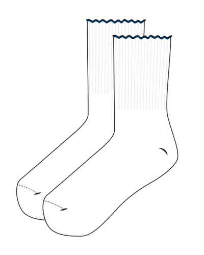 WOMEN'S CLASSIC RUFFLE CREW SOCKS